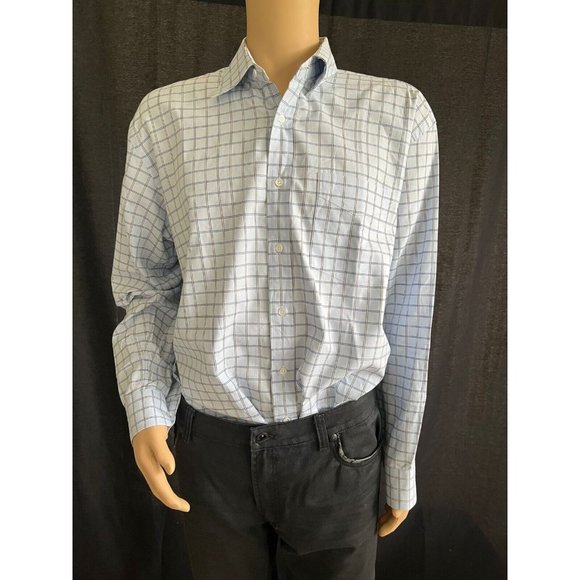 Nick Lopez Men's Shirt Light Dress Button Down Monogrammed DW 18 34/35 - Picture 1 of 7